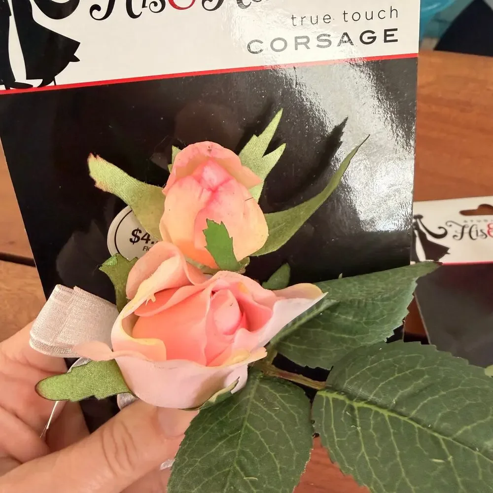 Lot of new 12 bridesmaid wedding wrist corsage prom dance silk flower‎ pink rose
